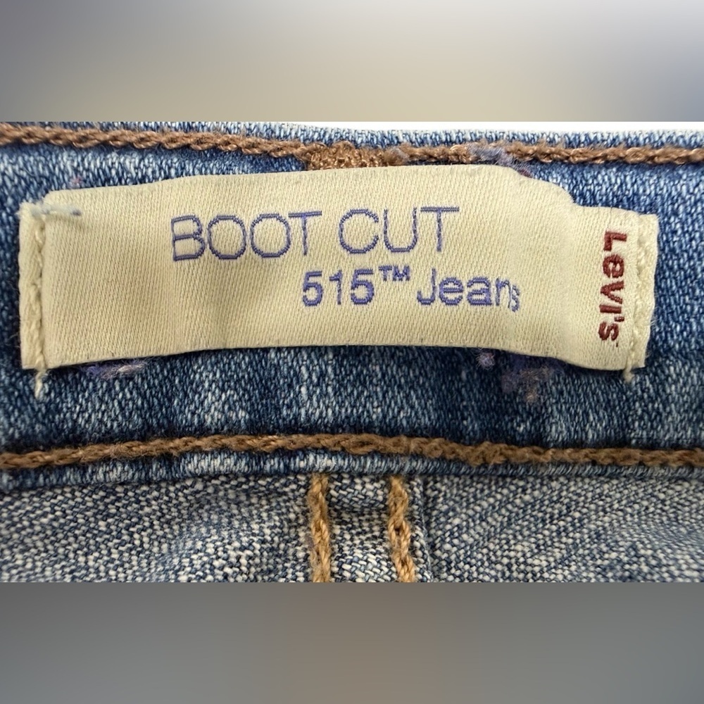 LEVI’S 515 WOMEN’S BOOTCUT JEAN SIZE 14 BLUE DENIM CLASSIC FIT - Picture 6 of 7